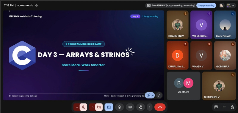 Day 3 online session on arrays and strings
